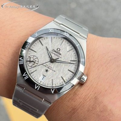 V Factory Omega Constellation 41mm 8900/8901 Movement Black Bezel Watch with Date Window